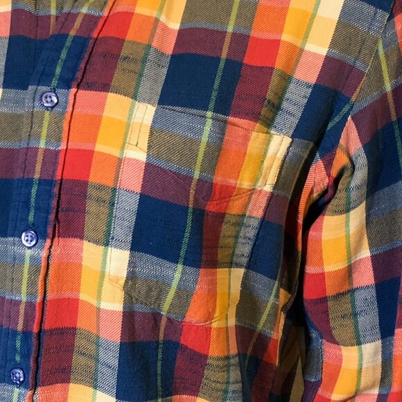 Gant Blue Orange Yellow Plaid Shirt S - Picture 3 of 8